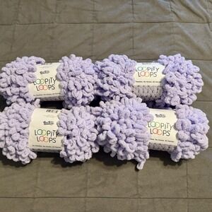 Big Twist Loopity Loops Yarn Lot‎ 4 Lilac BCMLS-105 Finger Loop Chenille NEW